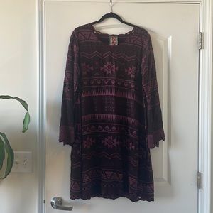NWT Johnny Was Avery Dress Maroon Size Small